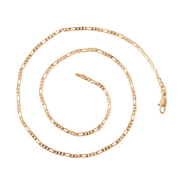 44406 xuping GZ marché de bijoux de mode simple collier de chian plaqué or 18 carats avec fermoir magnétique